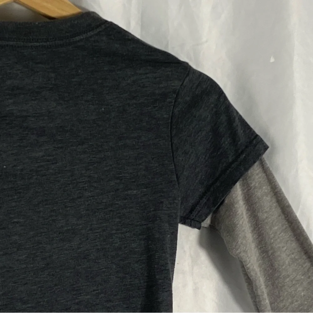 Disney Mickey Mouse Dark Gray and Light Gray Long Sleeve Tee Size 5T